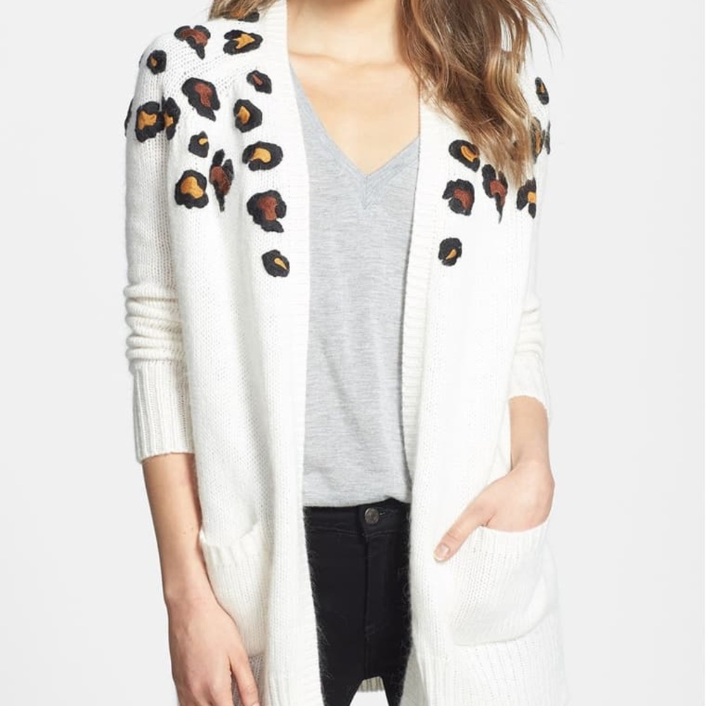 Angora Animal Print Cardigan